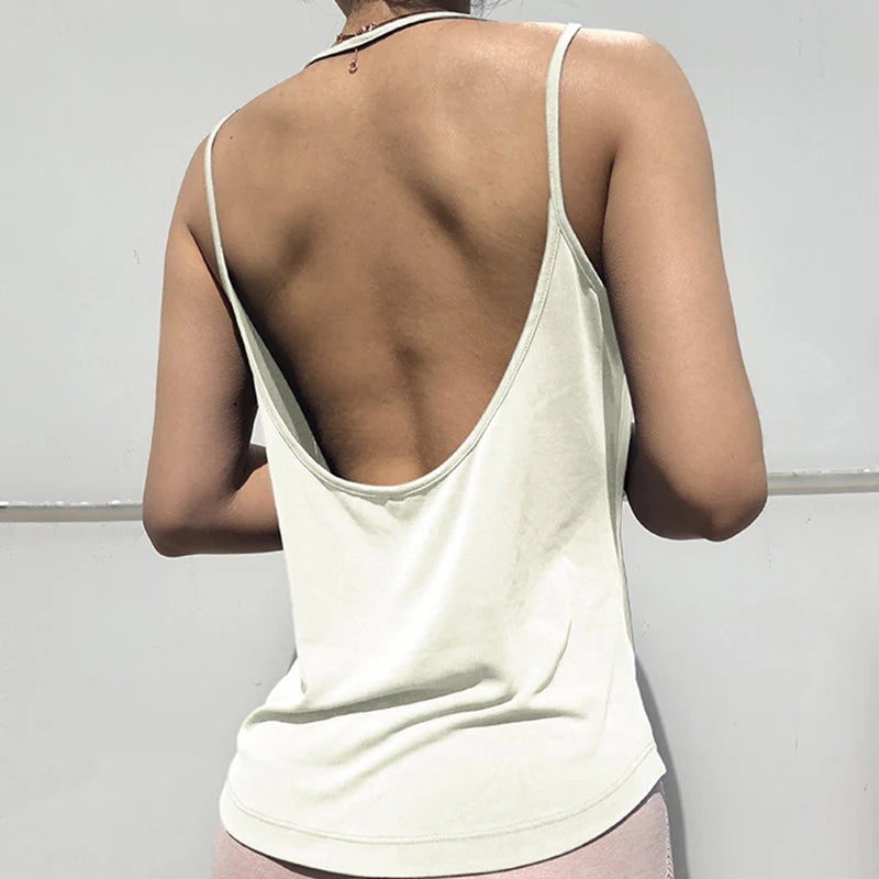 Backless spaghetti straps