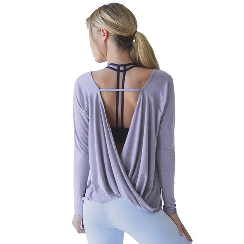 Backless Loose Fit Gym Workout Top