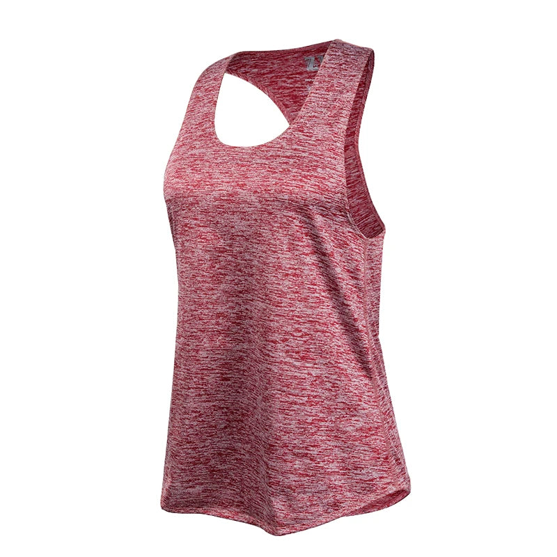 Sleeveless Yoga Top Women Quick Dry Breathable Running Sports Top Sleeveless Fitness Gym Workout Top Yoga Shirt